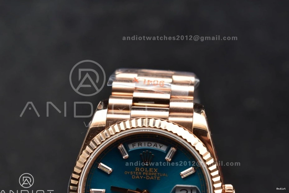 667 Edition DayDate QF Bracelet Best 36 (Gain RG Steel V5 Diamond Weight) on with Dial 904L President Stick Blue vr3255 WeatherProof 0717